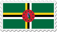Dominica flag stamp