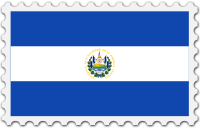 El Salvador flag stamp