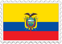 Ecuador flag stamp