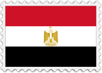 Egypt flag stamp