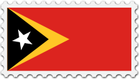 East Timor flag stamp