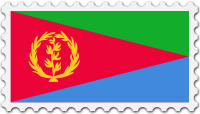 Eritrea flag stamp