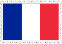 France flag stamp