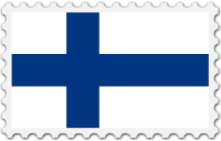 Finland flag stamp