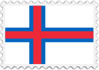 Faroe Islands flag stamp