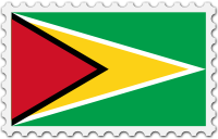 Guyana flag stamp