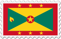 Grenada flag stamp