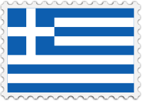 Greece flag stamp