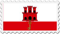 Gibraltar flag stamp