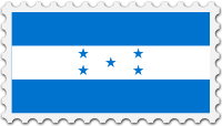 Honduras flag stamp