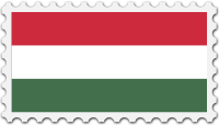 Hungary flag stamp