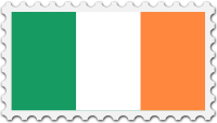 Ireland flag stamp