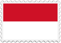 Indonesia flag stamp