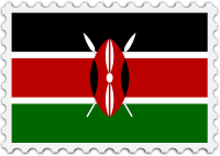Kenya flag stamp