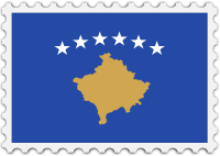 Kosovo flag stamp