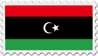 Libya flag stamp