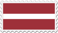 Latvia flag stamp