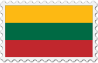Lithuania flag stamp