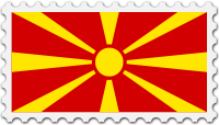 Macedonia flag stamp
