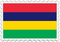 Mauritius flag stamp