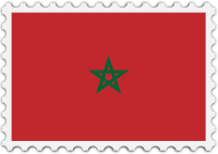 Morocco flag stamp
