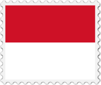 Monaco flag stamp