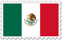 Mexico flag stamp