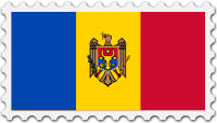 Moldova flag stamp