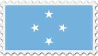 Micronesia flag stamp