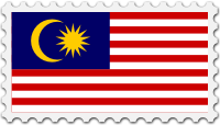 Malaysia flag stamp