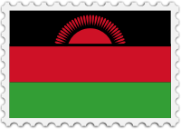 Malawi flag stamp