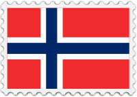 Norway flag stamp