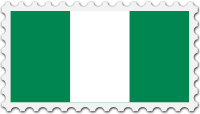 Nigeria flag stamp