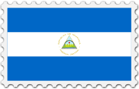 Nicaragua flag stamp