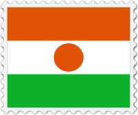 Niger flag stamp