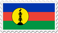New Caledonia flag stamp