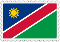Namibia flag stamp