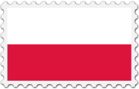 Poland flag stamp