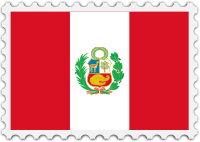 Peru flag stamp