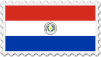 Paraguay flag stamp