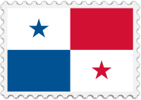 Panama flag stamp