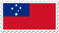 Samoa flag stamp