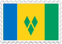 Saint Vincent and the Grenadines flag stamp