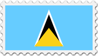 Saint Lucia flag stamp