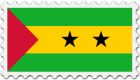 Sao Tome Principe flag stamp