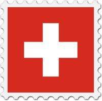 Switzerland flag stamp
