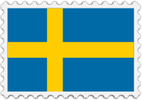 Sweden flag stamp
