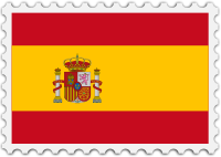 Spain flag stamp