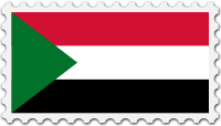 Sudan flag stamp