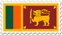 Sri Lanka flag stamp